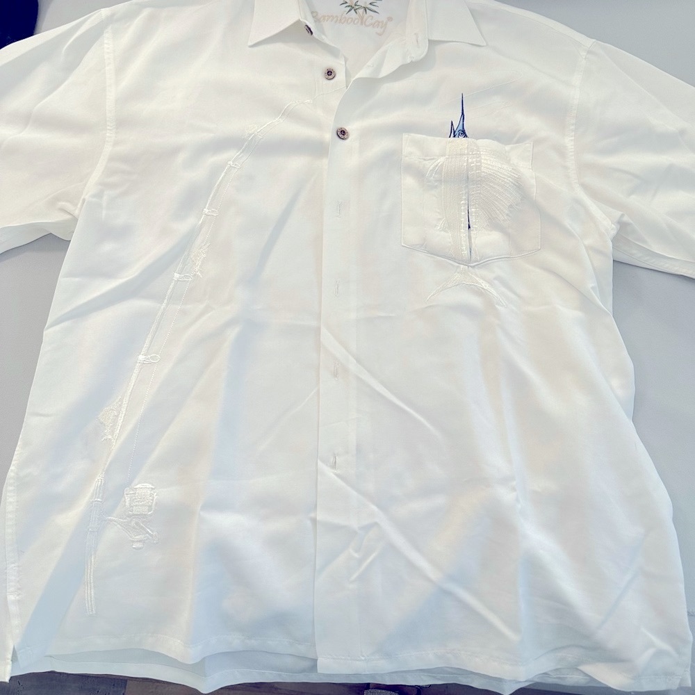 Bamboo Cay LARGE men’s shirt Shake the Hook